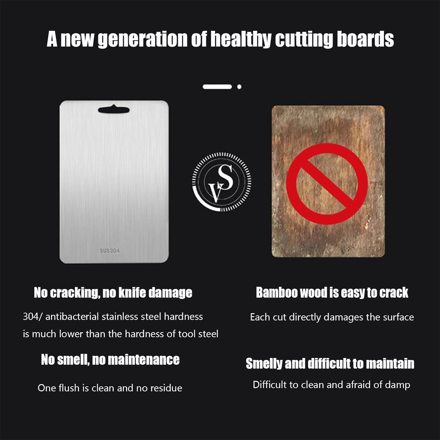 Katuchef Titanium Cutting Boards For Kitchen,Titachef Cutting Board, Katu Chef Cutting Board,100% Pure Durable Knife-Friendly Cutting Boards Durable Double Sided Easy To Clean