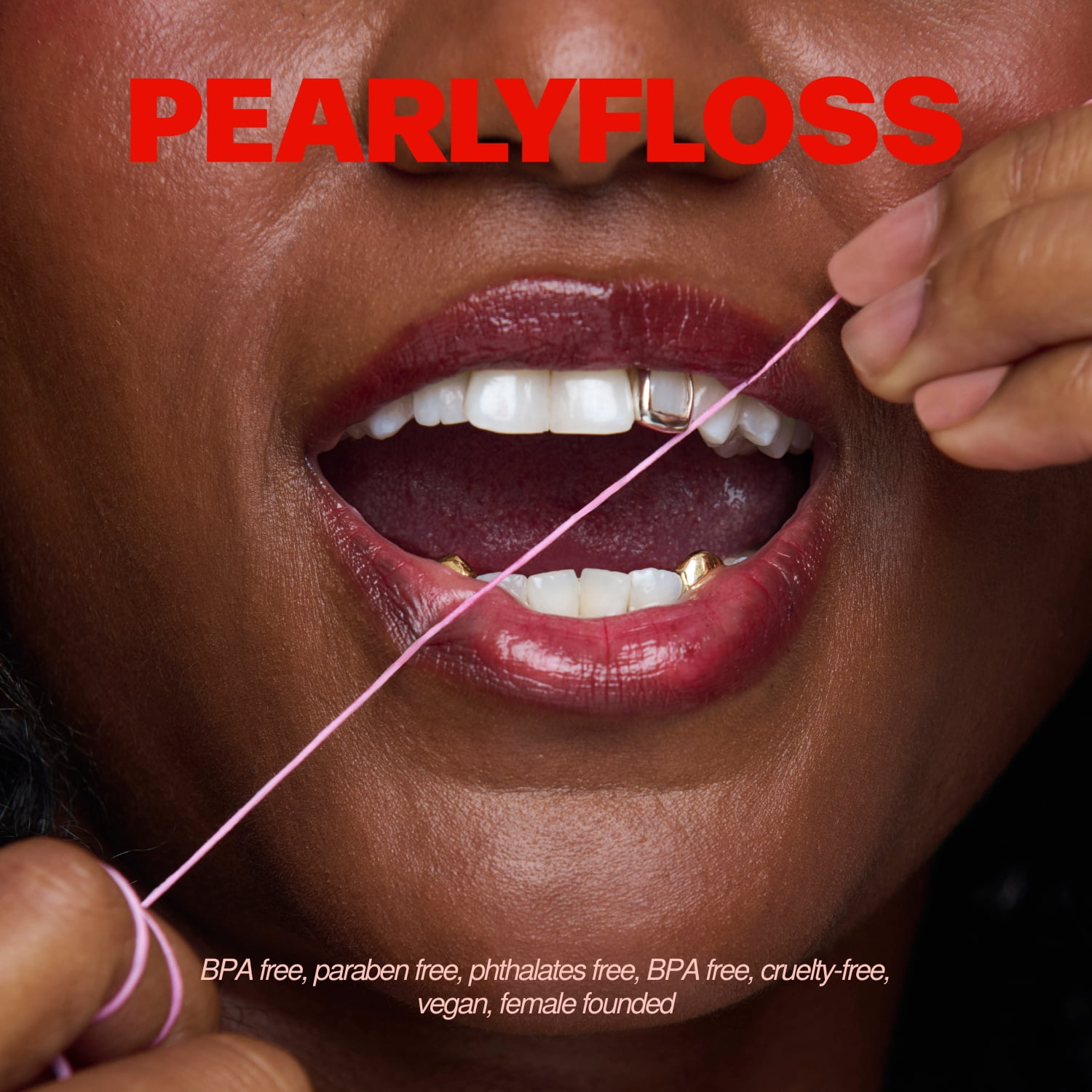 PearlyFloss Strawberry Dental Floss, 33 Yards