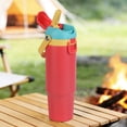 thumbnail image 2 of Ozark Trail 30oz Vacuum-Insulated Stainless Steel Dual Lid Insulated Tumbler, Double Wall Vacuum Insulated Travel Tumbler with Sip & Chug Lid, Coral, 2 of 10