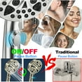 thumbnail image 3 of Shower Head, 4.8" High Pressure Rain Shower head Combo, 9-Mode Adjustable Stainless Steel Polished Chrome Rain Shower Head with Durable Nozzles, 3 of 8