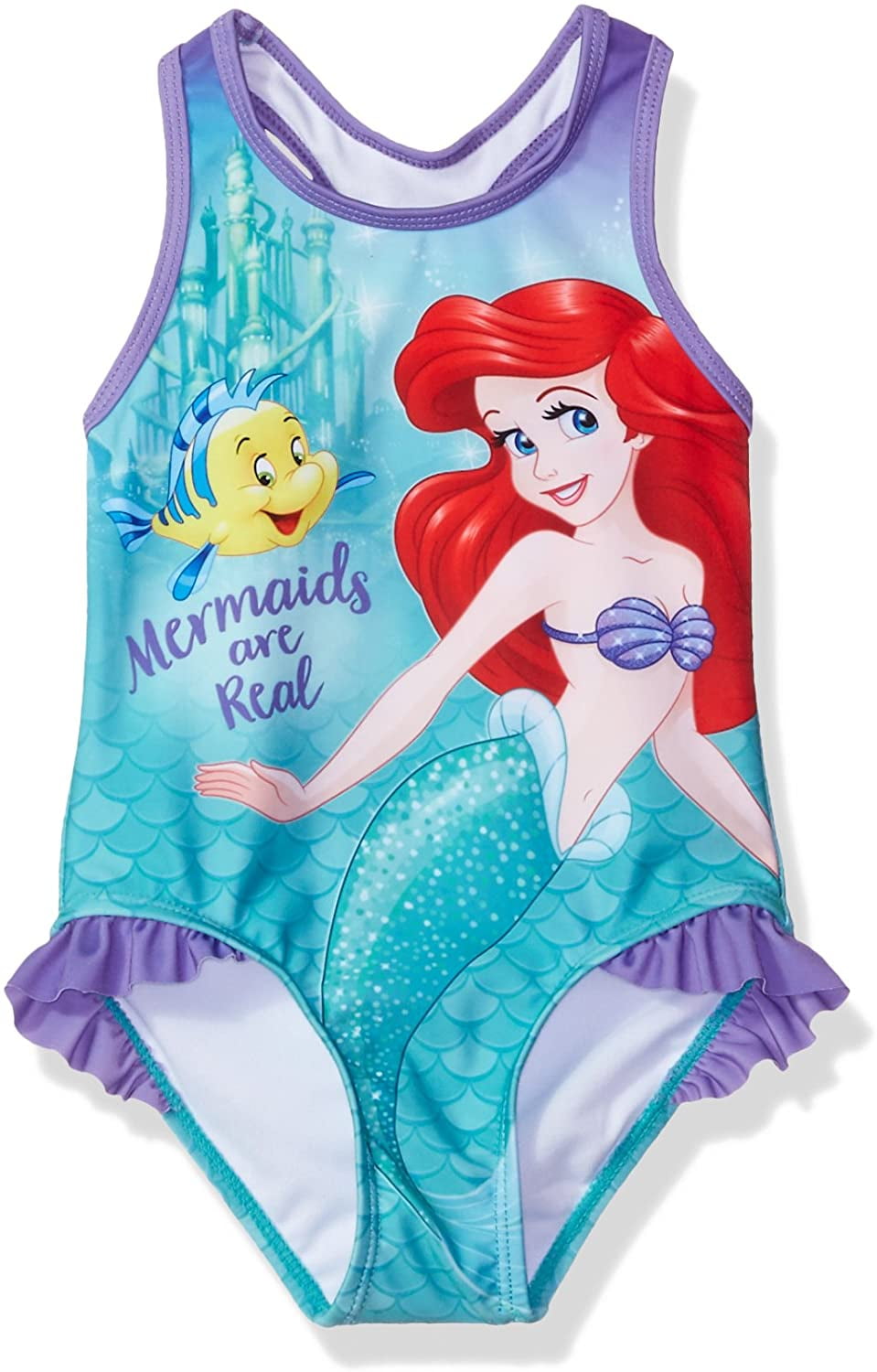 DISNEY Store SWIMSUIT for Girls ARIEL 1 Piece THE LITTLE MERMAID Select Size NWT
