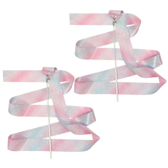 Rhythmic Gymnastics Ribbons Fitness Decor Dance Rainbow Streamer Performing Gradient Child