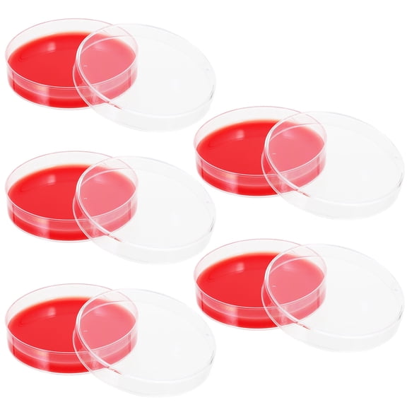 BESTYASH 10Pcs Labs Agar Plate Red Pe for Hemolysis Testing in Scientific Research