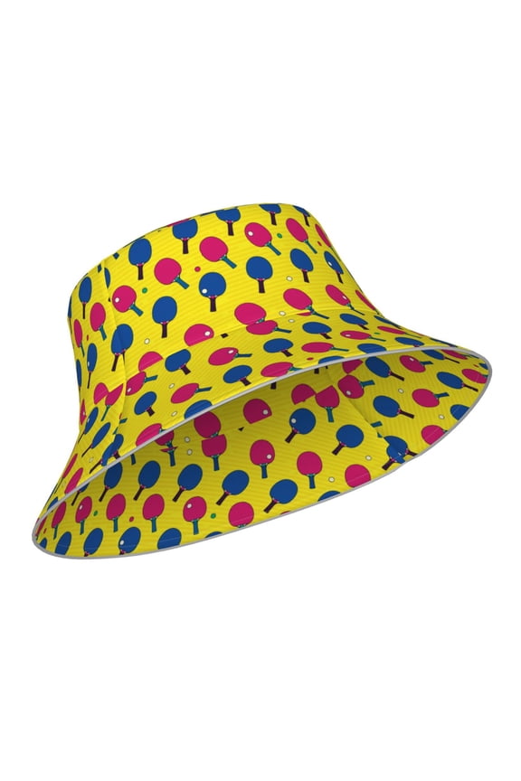 Reflective Bucket Hat - Colorful Ping Pong Print Bucket Hat for Men,Women