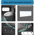 thumbnail image 2 of Unique Smart Toilet with Bidet Built In, Intelligent One Piece Toilet For Modern Bathroom, Auto Open/Close Seat, Foot Sensor, LED Display,Night Light, Warm Water & Dryer,Grey, 2 of 9