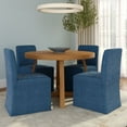 thumbnail image 6 of Chesnee Dining Chair with Long Slipcover, Marine Blue MB2405-016 (2 Pack), 6 of 7