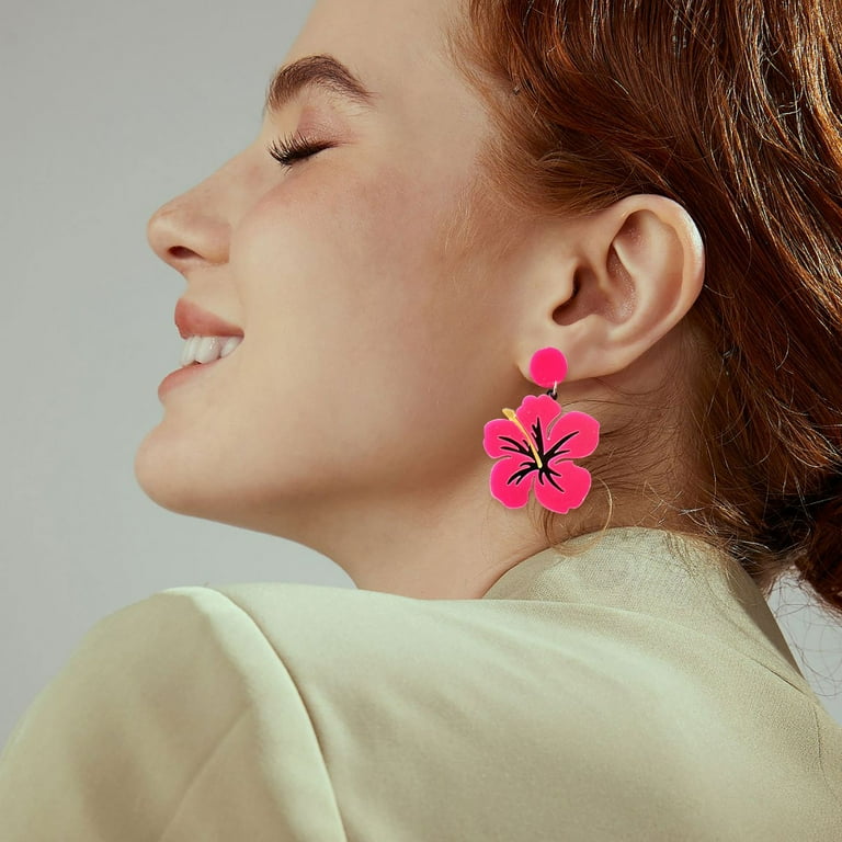Unique Earrings for Women Donut Stud Flower Dragon Fruit Online