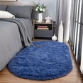 thumbnail image 2 of Homore Ultra Soft Modern Oval Rugs for Bedroom, 2.6' x 5.3' , Light Navy, 2 of 6