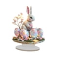 thumbnail image 2 of Figura de conejo de Pascua, artesanía, decoración del hogar, decoración de bricolaje, regalo de Pascua, adorno de escritorio, escultura de conejo para, 2 of 9