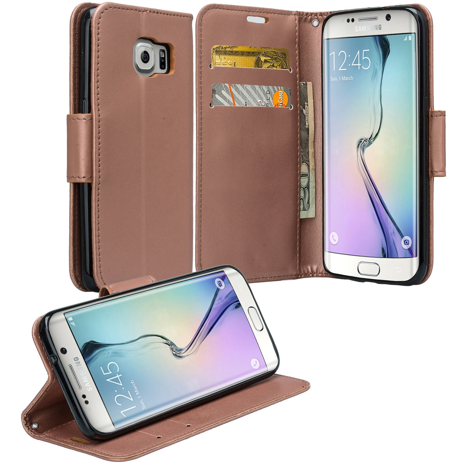Samsung Galaxy S7 Edge Flip Case Cover for Leather Wallet case Card Holders Kickstand Extra-Shockproof Business Flip Cover Samsung Galaxy S7 Edge Flip Case Cover for Leather Wallet case Card Holders Kickstand Extra-Shockproof Business Flip Cover