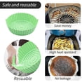thumbnail image 5 of Revestimiento de silicona para freidora de aire, cuenco de cesta de silicona para freidora, reemplazo de papel pergamino inflamable, reutilizable, 5 of 5