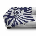 thumbnail image 3 of George Soft Flannel Fleece Throw Blanket, Widespread Old English Given Name on Radial Backdrop with Abraded Look, Cozy Plush for Indoor and Outdoor Use, 70" x 90", Navy Blue and White, by Ambesonne, 3 of 6