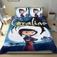 thumbnail image 1 of Coraline Conjunto de sábanas temático, trío de piezas, cómodo y amigable con la piel, diseño único, regalo de decoración para el hogar para familiares, amigos y fans,140cm *210cm, 1 of 6