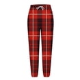 thumbnail image 6 of Hvyesh Womens Jogger Pajamas Pants Comfy Plaid Long Lounge Bottom Drawstring Elastic Waist Sleep Pants with Pockets, 6 of 6