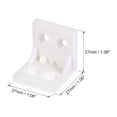 thumbnail image 2 of Soportes de Esquina de Plástico de 90 Grados para Muebles de Estante Unique Bargains 27x27x27mm 24Pcs Blanco, 2 of 4