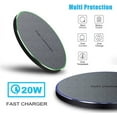 thumbnail image 4 of FDGAO 20W Fast Wireless Charger Pad Wireless Charging Station For iPhone 14 Pro Max 14 Plus 13 Pro Max 12 Pro 11 XS XR 8Plus, AirPods; Samsung Galaxy/Note20, 4 of 9
