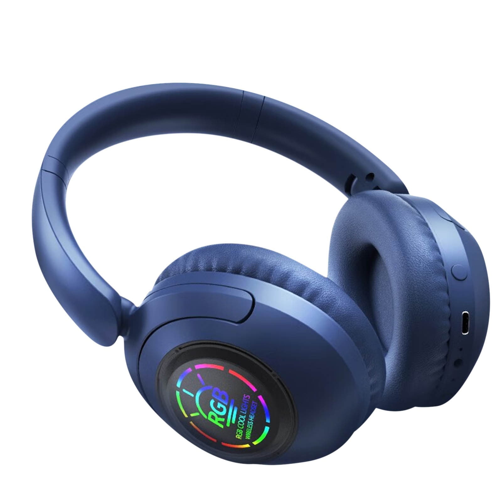 Wireless Headset with AI Noise Cancelling Microphone Bluetooth Headset - Bluetooth V5.2 Headphones with USB Dongle, Charging Base & Mic Mute for Computer/Laptop/PC/iPhone/Android/Cell Phones - Blue