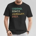 thumbnail image 2 of 12 Years Old Legend Since January 2013 T-Shirt – 12th Birthday Shirt, Vintage 2013 Birth Year Tee, Fun Milestone Celebration Gift for Kids, 2 of 3