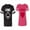 Men Black / Women Pink, variant on King Queen Poker Matching Couple Cotton Jerseys (Men Black / Women Black) (Men L / Women L)