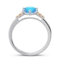 thumbnail image 4 of 2.15 Carat Round Cut Blue Topaz & Citrine Gemstone Luxurious Wedding Ring for Ladies Solid 18K White Gold Size 5.5 by Diamond-Capitals, 4 of 7
