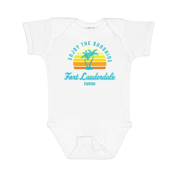 Inktastic Summer Enjoy the Sunshine Fort Lauderdale Florida in Blue Boys or Girls Baby Bodysuit