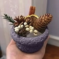 thumbnail image 4 of Purple Cement Meteorite Candle Cup Purple Flameless Crystal Container Candle Holder #Ke478, 4 of 6