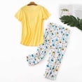 thumbnail image 2 of Pijama de dibujos animados lindo para mujer, conjunto de ropa de dormir informal de 2 piezas, ropa de dormir Ormromra HMHZ816-8, 2 of 5