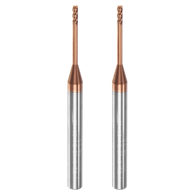 2uds Cuadrado Nariz Extremo Molino 4mm Unique Bargains 1.5mm x 15mm AlTiSin Recubierto Sólido Carburo 4 Flautas Extra Largo