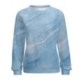 thumbnail image 7 of Colorful Marble Pattern Womens Casual Crewneck Sweatshirt Long Sleeve Tops Cute Pullover Loose Fit, 7 of 7