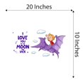 thumbnail image 4 of Cute Dinosuar Love Quote Lettering Wall ArtWall Decal Decoration I love you to the Moon & back Joyful Cartoon Cartoon Animals Decorating Ideas for Child's Bedroom Size: 20 In(W) x 10 In(H), 4 of 5
