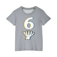 thumbnail image 4 of T-shirts à Manches Courtes Gris pour Bébé Enfant Garçon Fille, Hauts Graphiques, Tee pour Enfant, Col Rond, Spandex, Décontracté, Kawaii, Automne Été, Tee-Shirt 2025, Vêtements Mode, 4 Ans, 4 of 8