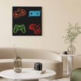 thumbnail image 2 of Wall Art Prints, Game Controller Framed Canvas Prints for Bedroom Living Room Bathroom Office, Modern Art Gaming Handheld Black Gallery Wrap Wall Art Poster for Gifts Home Decor 16"x16", 2 of 9