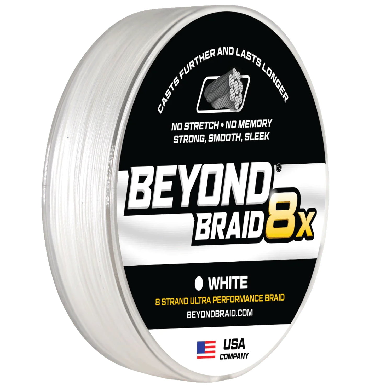 Beyond Braid Braided Fishing Line - Abrasion Resistant - No Stretch - Super  Strong - Thin Diameter SuperLine- Camo - 4 Strand & 8 Strand Braided Line (Green  8X, 50LB 2000 (Yards)) 