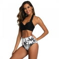 thumbnail image 4 of Women‘s High Waist Print Swimsuit Set Bikini, 4 of 7