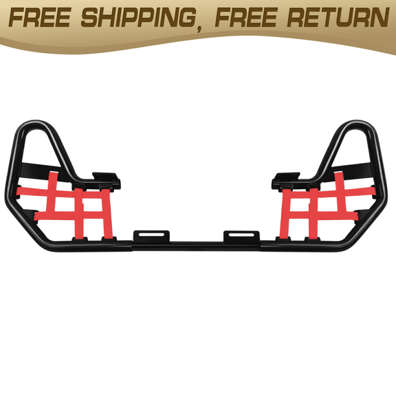 Steel Nerf Bars Black bar Red nets For Honda TRX 250EX 250X Pair set