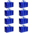 thumbnail image 1 of Bolsas de mudanza HealSmart, paquete de 8, grandes, con cremalleras y asas, azules, 1 of 7