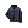 thumbnail image 3 of X RAY JEANS  Boy's Lined PU Jacket With Knit Hood, Navy, S, 3 of 11