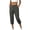 #0418-Dark Gray, variant on Trousers for Women High Waist Button Front Cargo Capri Pants Urban Casual Wear Elastic Cuffs Loose Fit Bottoms Gift