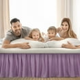 thumbnail image 2 of Unique Bargains Polyester Ruffled Bed Skirt with 16" Drop Twin Light Purple, 2 of 7