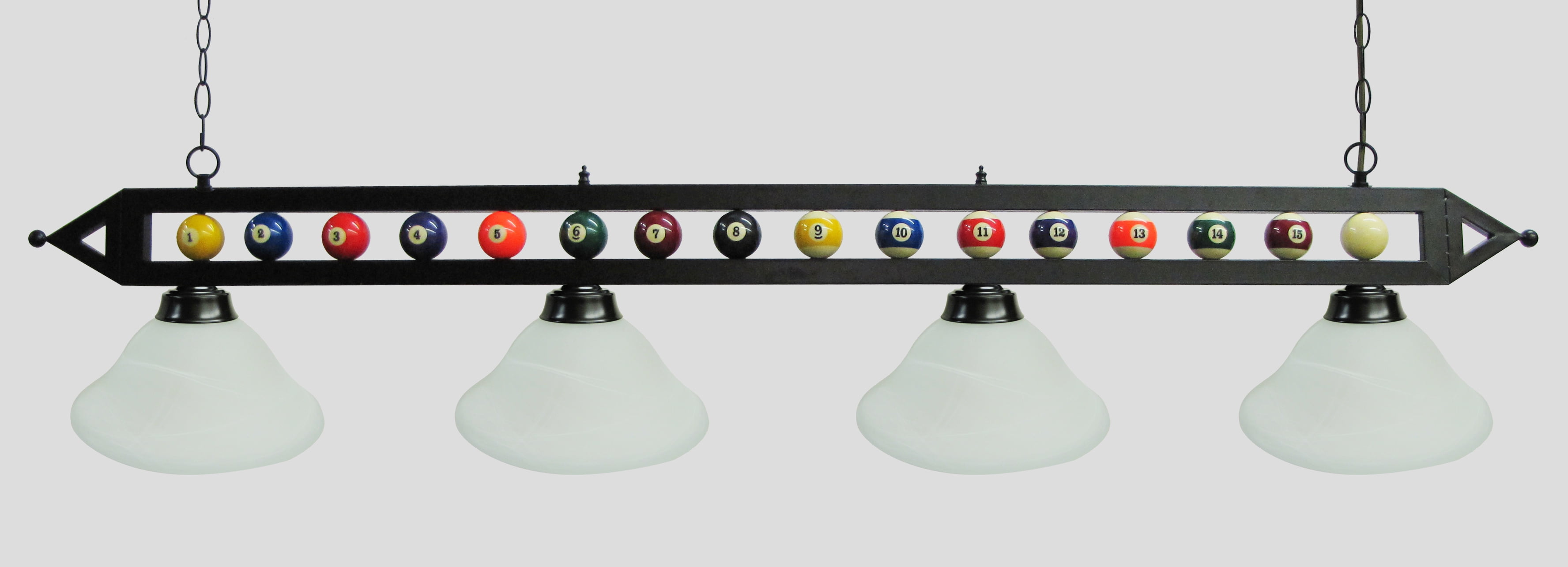 72" Black Metal Ball Design Pool Table Light Billiard lamp W White