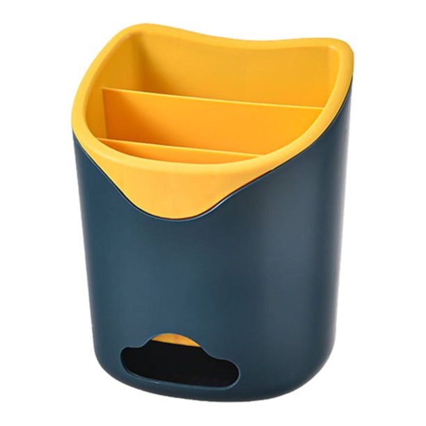 Estante de almacenamiento multifuncional Matsuzay ABS de doble capa para utensilios de cocina Azul amarillo