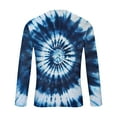 thumbnail image 4 of Tie Dye Shirts for Men Long Sleeve Crew Neck Colorful Graphic Base Tee Shirt Casual Tshirts Spring Fall Tops (XL, Navy), 4 of 5