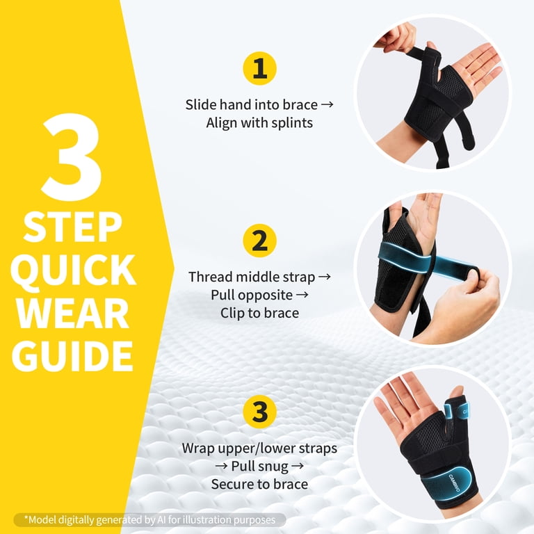Cambivo Wrist & Thumb Stabilizer Brace, Adjustable Support photo 6