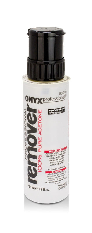 ONYX Professional® 100% Pure Acetone Nail Polish Remover with No Spill Cap, 8 fl oz