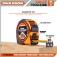 thumbnail image 3 of Swanson Savage 25-Foot Pro Scribe Magnetic Measuring Tape, Model SVPS25M1, 3 of 8