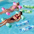 thumbnail image 2 of 4 Packs Hammock Pool Floats Adults, 4-in-1 Multi-Purpose Inflatable Pool Floaties PVC Water Hammock Lounge (Blue, Pink, Cyan, Green), 2 of 5