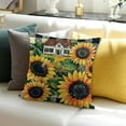 thumbnail image 3 of BANET Decorative Pillow Cover , Yellow Black Throw Pillow Cover, Decor for Home Outdoor Sofa Couch, Fall Flower Pillow case White, 3 of 5