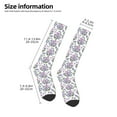 thumbnail image 5 of Fotbe Violets Flowers print Women's Men's Novelty Crew Socks Cotton Socks Knee High Socks for Walking,Running,Nurses,Pregnancy, 5 of 9