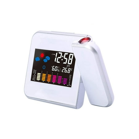 

Projection Clock Led Color Screen Weather Forecast Clock Lazy Electronic Clock Perpetual Calendar Weather Station Projection Clock