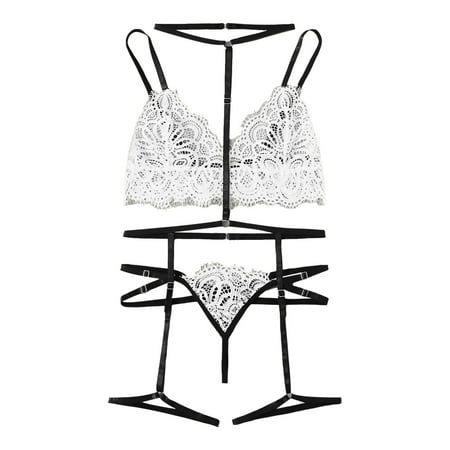 

Gallickan Thong Panties Lingerie Corset Lace Free Wire Racy Muslin Sleepwear Underwear Tops Briefs Brazilian Underwear for Women